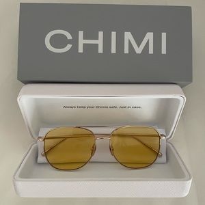Chimi steel aviator sunglasses. Funky yellow!